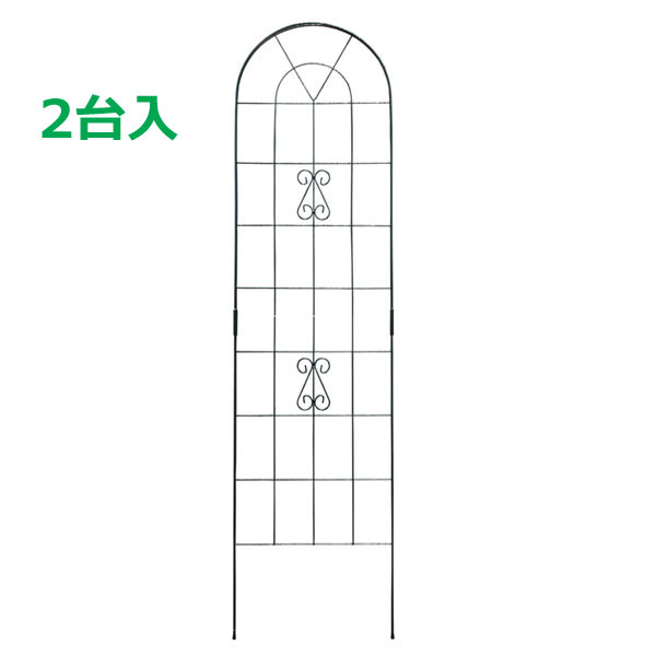 &nbsp; ●ワイヤーフェンスはあなたのアイディア次第で色んな使い方ができます。地中に差し込むだけで簡単に設置できます。あなたの花壇や菜園を今まで以上に楽しくしてみませんか。 ●優しさ差と高級感を持ったデザインはどんな庭にもマッチする飽きのこない仕上がりです。 ●塗装は黒と緑の混じった鎚目模様が美しいハンマートン仕上げです。 ●枠の線材を二重にすることによってたわみを少なくしました。 ●塗装を二重にすることによってサビに対して抜群の耐久性があります。 ●輸送コストを抑えるために二分割にし、三辺合計を160cm以内に納めました。 ●ネットの間隔は縦20cm、横12cmと広く誘引作業が楽に行えます。 仕様 商品名 2W(ツーダブル)ワイヤーフェンス(2台入)184 メーカー 三条グリーンガーデン 材質 材質：スチールワイヤー、スチールパイプ 仕上／下塗り：カチオン電着塗装 上塗り：ハンマートン粉体塗装 サイズ 幅500×奥行20×高さ1950mm 重量 約3.1kg カラー &nbsp; セット内容 2台セット 備考 商品の色はPCと異なって見える場合があり、またPCによっても異なります。色がイメージと異なるという理由では返品は承りかねますので、予めご了承ください。 配達 法人宛の場合は必ず法人名を配送先に入れてください。 送料 ご注文金額にかかわらず送料が別途かかります。 ご注文数によって変わりますが、目安の送料は送料表をご確認ください。 送料はご注文後に追加致します。 発送時期 約1週間 ※メーカー在庫欠品の際は、発送時期に遅れが生じますので、予めご了承ください。お急ぎのお客様は、事前にお問い合わせください。 &nbsp; &nbsp; &nbsp; &nbsp; &nbsp; &nbsp; &nbsp; &nbsp; &nbsp; &nbsp; ▲商品画像