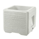 【法人宛専用】タウンプランターWS 角45型 くしびき 47×47×H42cm【配送先名に会社名や店舗名必須・個人名のみ不可 土容量29L 水容量20L 底面給水機能付き リッチェル 大型プランター プラスチック 公共施設 店舗 町内 底面給水機能付き】airuim