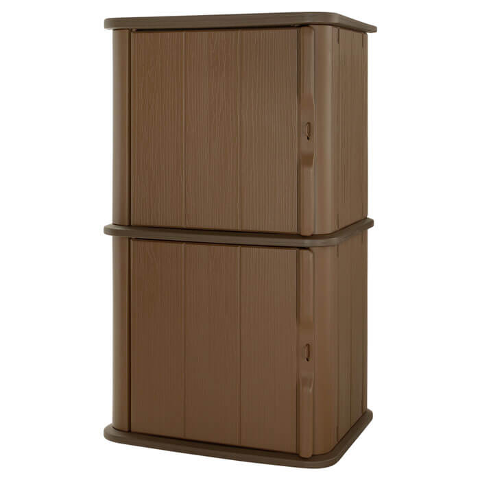 樂天商城 - 【法人宛専用】アルベロ ストッカーST 160 W91.5cm×D76cm×H160cm【配送先名に会社名や店舗名必須・個人名のみ不可 収納 ガーデン収納 コンパクト収納 タイヤ収納 軒下 物置 ベランダ おしゃれ リッチェル】