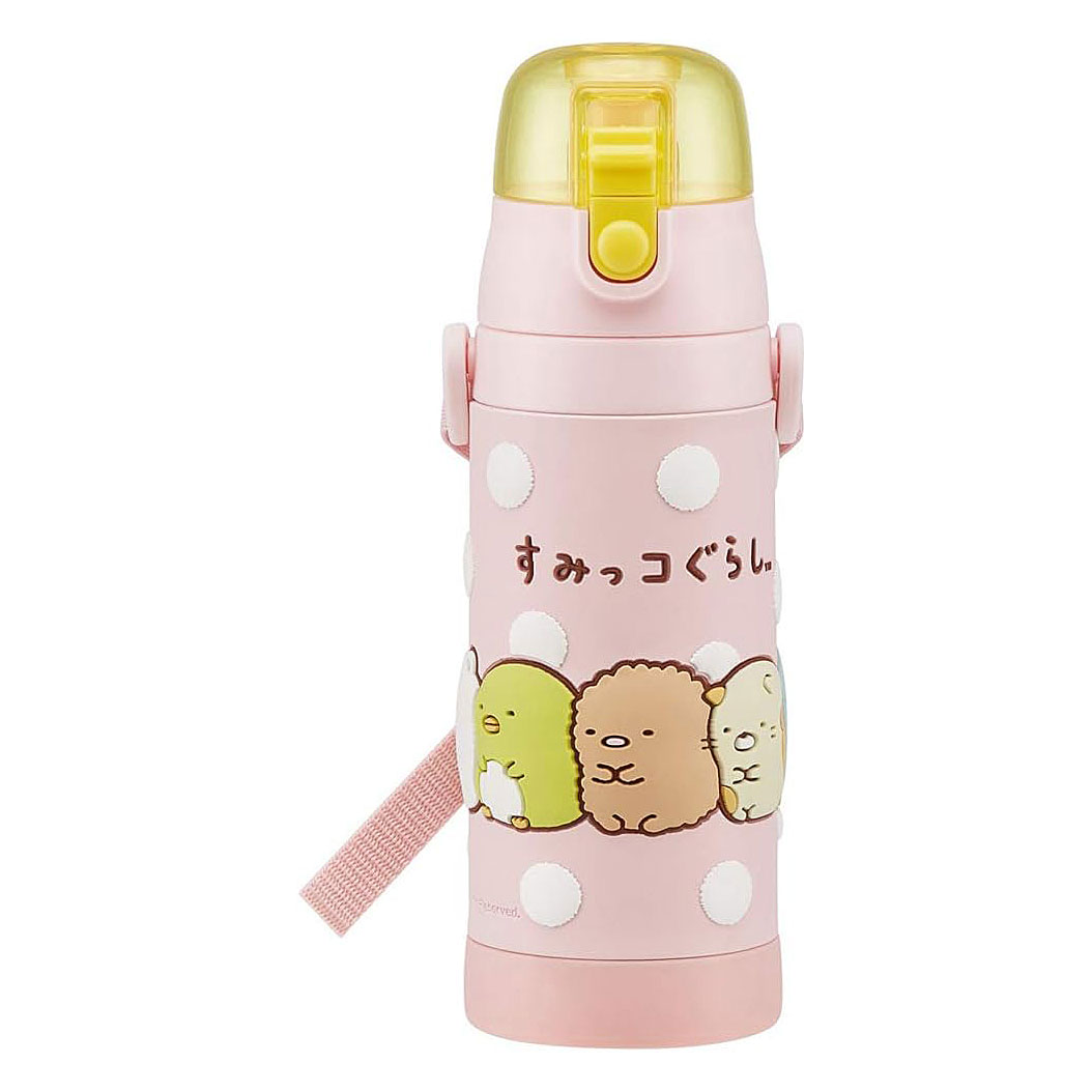 3Dロック付ダイレクトボトル 480ml すみっコぐらし SDPV5【子供用 直飲み 保冷専用 ネームプレート ロック機能】
