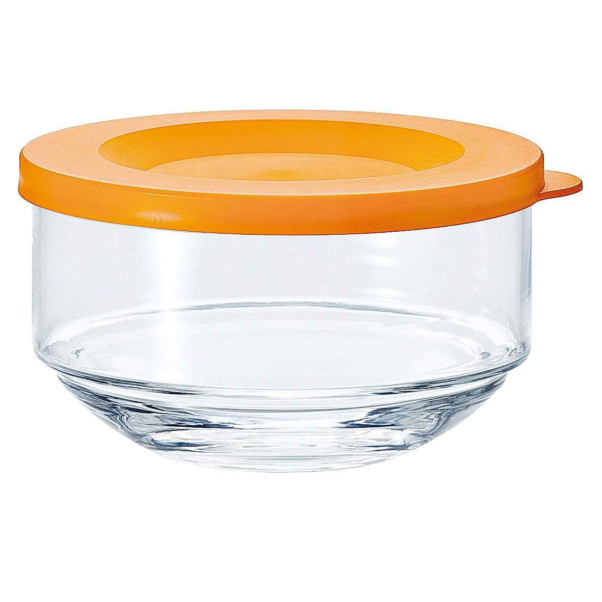 マイデリカ キーパー オレンジ【保存容器 ガラス キーパー キャニスター 積み重ね可】