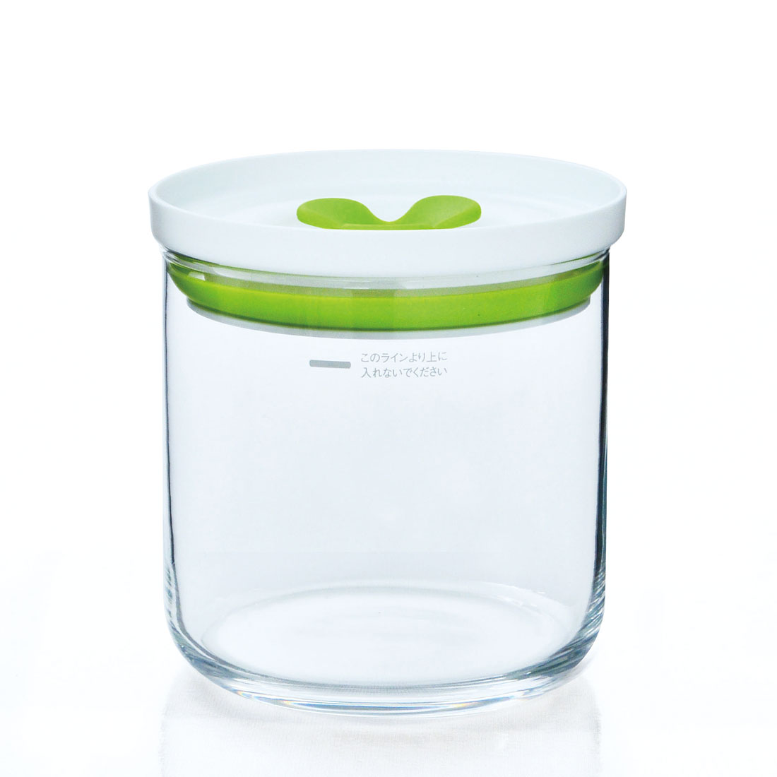 キッチンデリ キーパー M オリーブグリーン【保存容器 ガラス キーパー M キャニスター 積み重ね可】