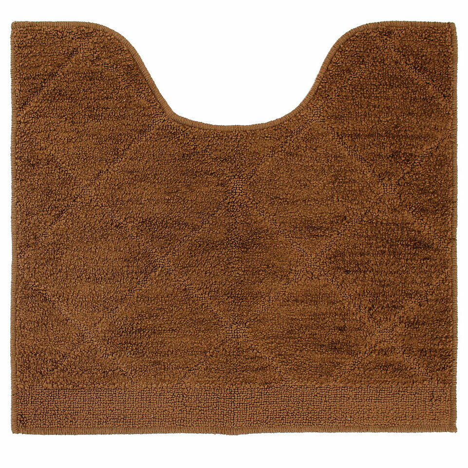 トイレマット 55×60cm ロンブス（ブラウン）【洗える トイレ用 マット 足元 滑り止め 洗濯OK ふかふか】