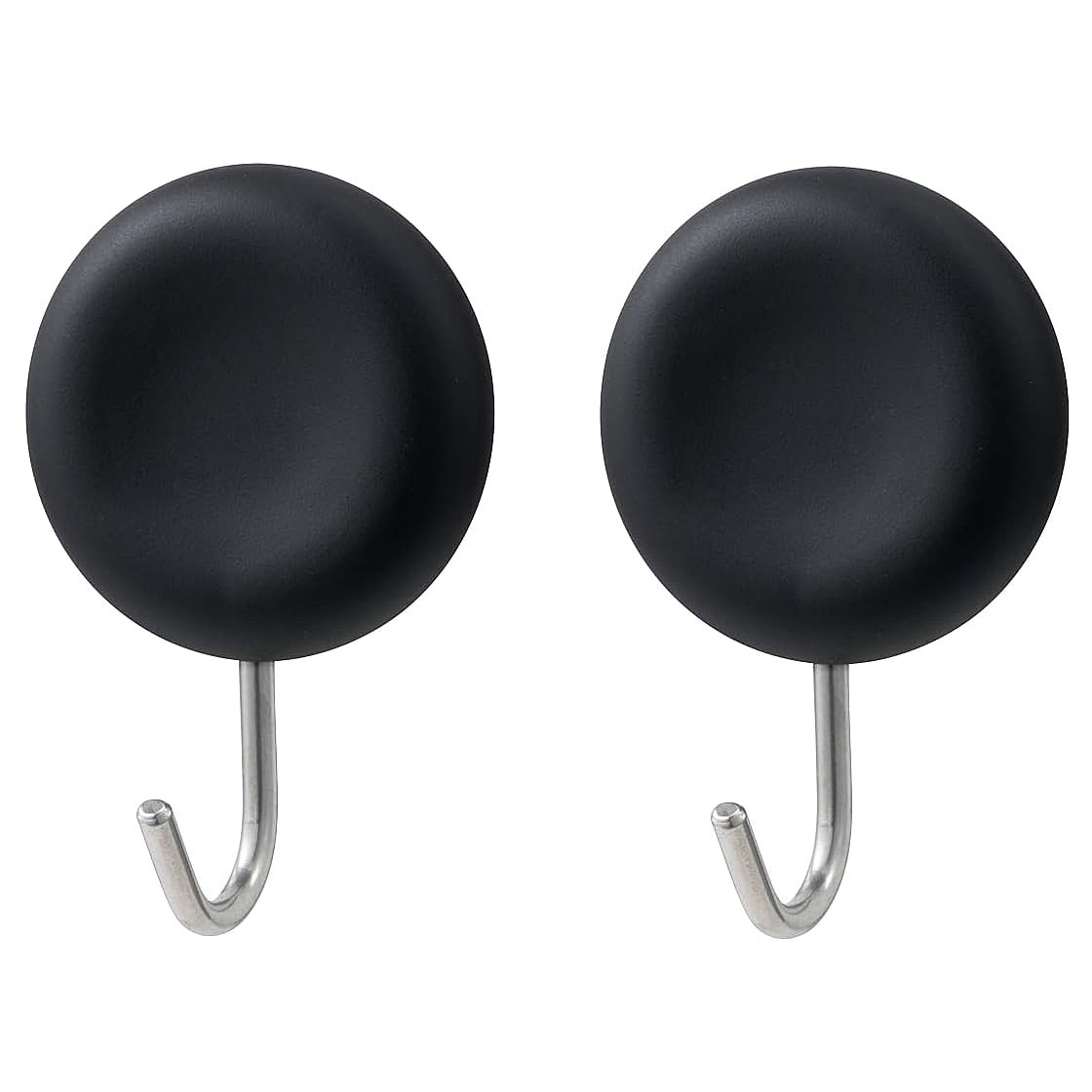 マグネットツールフック（丸） ブラック 2個入 H00427【マグネットフック 磁石 耐荷1キロ 浮かせる収納..