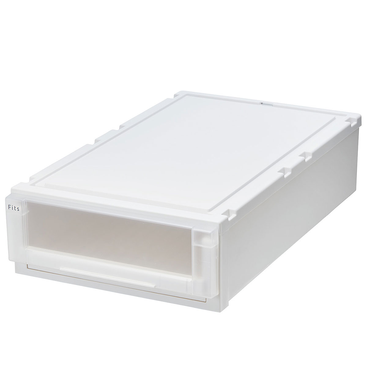 Fits フィッツケース アドバンス　74-44S 幅44×奥行74×18cm ホワイトクリア【押入れ用 引出し 引き出し 衣装ケース 押し入れ用】