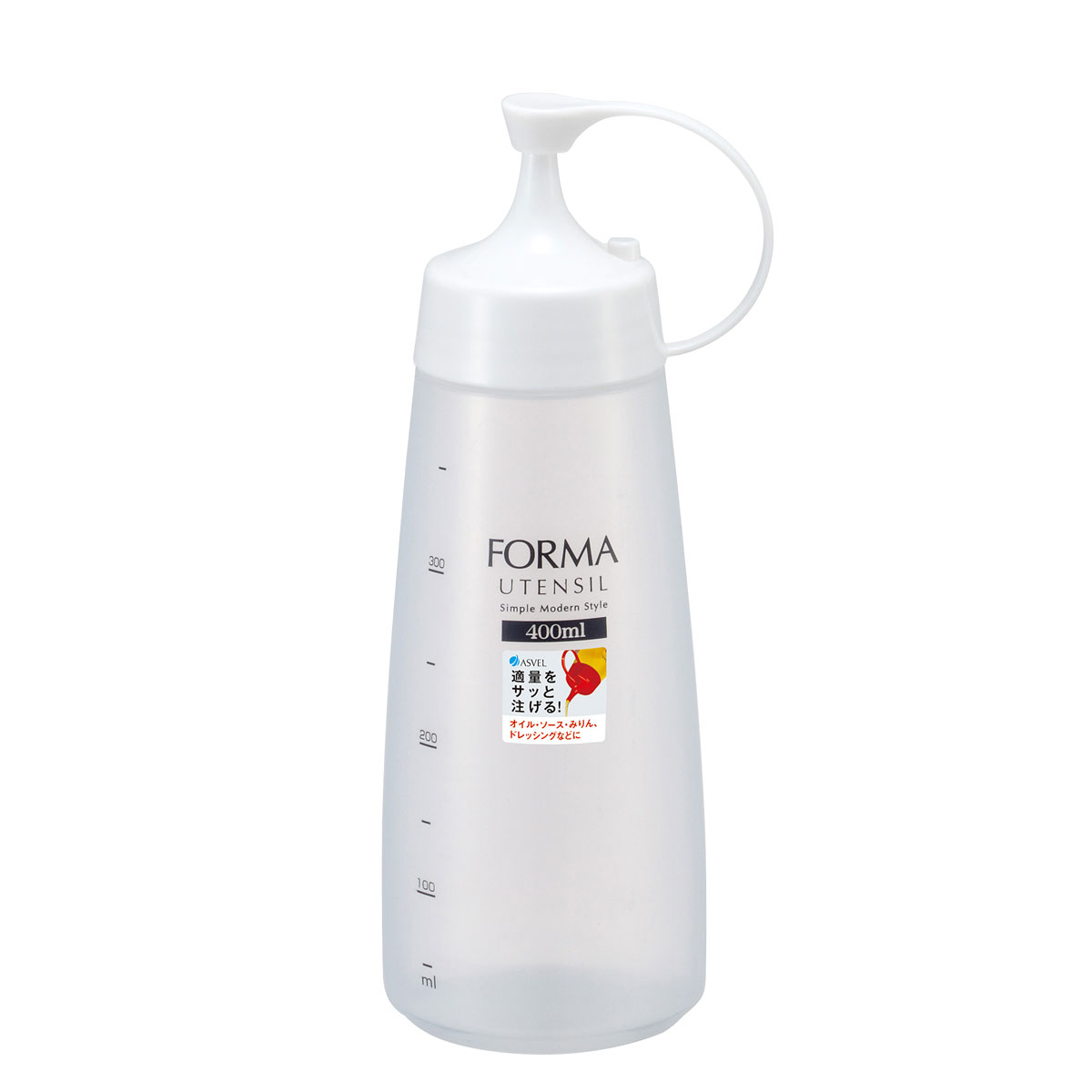フォルマ 調味料ボトル ホワイト（細口） 大 400ml A2141【詰替容器 ドレッシング 調味料入れ オイルボ..