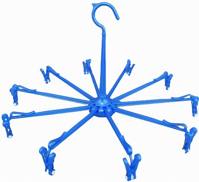 ML2ミニパラソルハンガー B(ブルー)【コンパクトで旅行先でも使える(小物干しハンガー）】