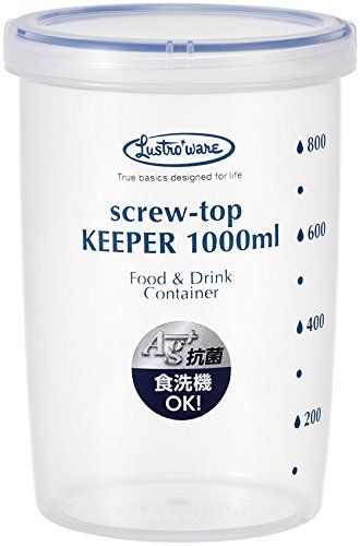 【まとめ買い5セット】保存容器 ラストロウェア スクリュートップキーパー 1000深型 抗菌 B-2275KN 1,000ml 岩崎工業 4901126227592 tw