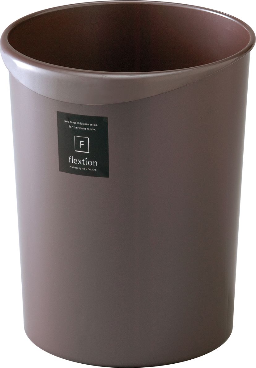 フレクション 丸8L パールショコラ【パール調の光沢感を持つくず入れ】