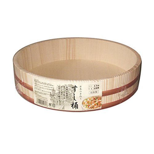 日本製 すし桶 5合 33cm【【ひなまつり・節分】寿司飯づくりに欠かせません】