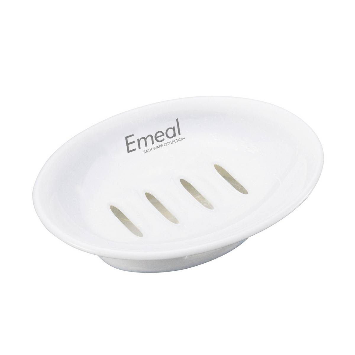 【まとめ買い3セット】Emeal エミール 石けん皿 ホワイト アスベル 4974908531286 tw
