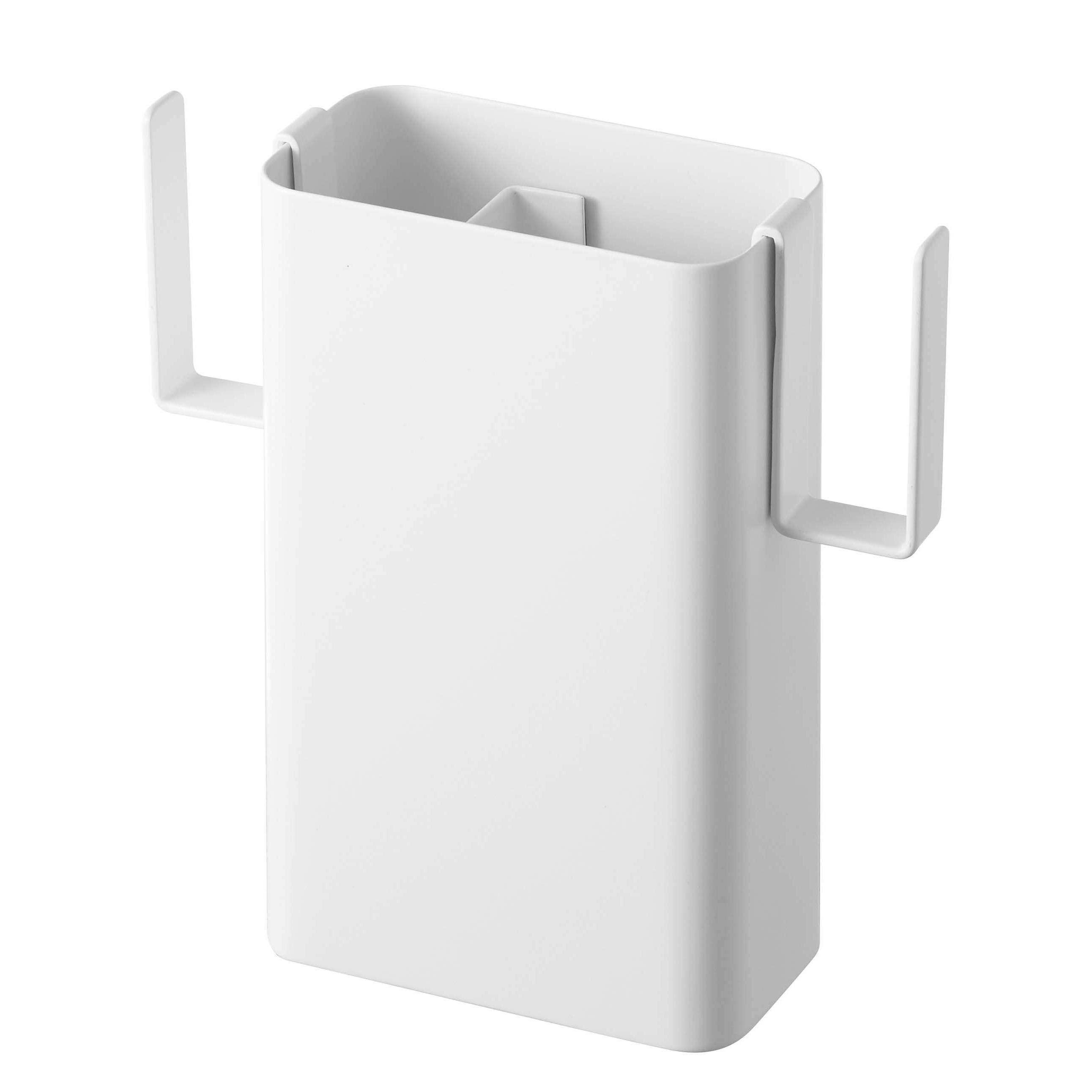 Plate プレート マグネット 仕切り付き ヘアーアイロンホルダー ホワイト 5358【ヘアアイロン 収納 ヘアーアイロン スタンド アイロン コテ】