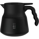 V60 保温ステンレスサーバー PLUS (600ml) ブラック VHSN-60-W【ステンレスサーバー コーヒーサーバー ステンレス製 シンプル】