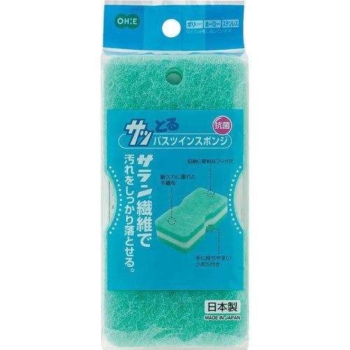 【まとめ買い5セット】サットルバスツインスポンジ グリーン オーエ 4901065671227 tw