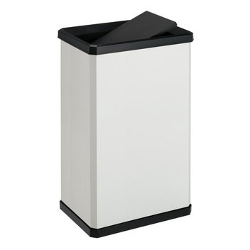 樂天商城 - ターンボックスL W36×D25×H60cm 容量約37L DS251020【角型 スチール製ボディ 回転ふた付き 小型ゴミ箱 ダストボックス 業務用分別ゴミ箱 キッチン 給湯室 オフィス テラモト】