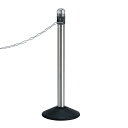 LEDライト付きチェーンスタンド アルミチェーン 常灯 直径32×高さ90cm SU6620100【夜間常時点灯 LED付き チェーン内蔵 組立品 屋外用 チェ...