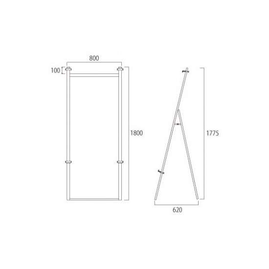 アルミフリーイーゼル800タイプ AFEZ800【W800×D620×H1775mm A0/B0 片面 対応パネル寸法W850~1100/H850~1700/t=30mm以下 頑丈 屋外対応 パネル ポスター スタンド 常磐精工】 2