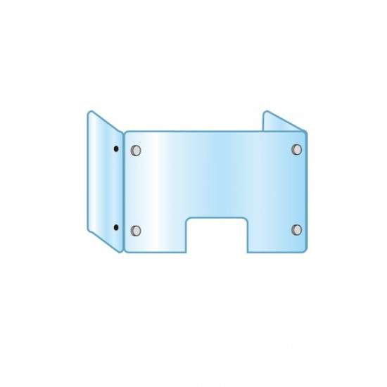 アクリルパーテーション三面タイプ窓付 600×900×300 APT3F-M600X900X300【W900×H600mm×1枚＋W300×H600mm×2枚 開口部H200×W300mm コの字型 感染症対策 受付 卓上 常磐精工】