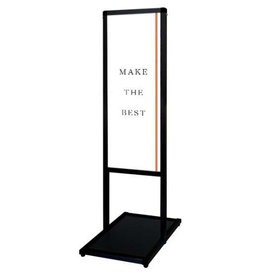 ブラックバリウスメッセージスタンド アクリルタイプ A3縦縦 BVAMSAC-A3TT【W333×D460×H1210mm 片面 ポ..