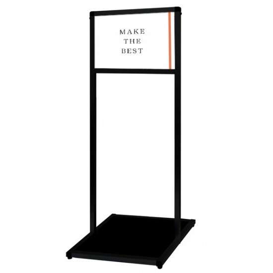 ブラックバリウスメッセージスタンド アクリルタイプ B4横 BVAMSAC-B4Y【W400×D460×H1210mm 片面 ポス..