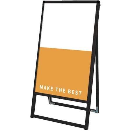 ブラックバリウススタンド看板 アルミ複合板タイプ 450×900片面 BVASKAP-450X900K【W486×D405×H1080mm 片面 ポスタースタンド 屋外対応 常磐精工】