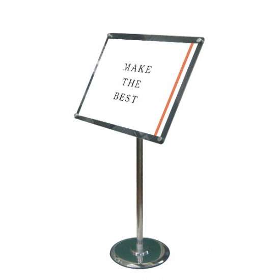 フリーアングルアクリルスタンド A3ブラック (1m以下) FAACS-A3B【縦置きの場合W370×D300×H916mm ポスターは360度回転可能 角度調...