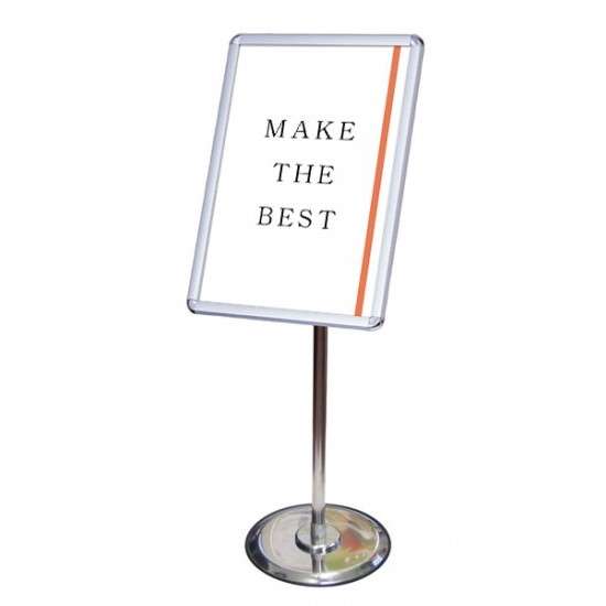 フリーアングルパネルスタンド A3(1m以下) FAPAS-A3【縦置きの場合W322×D300×H894mm ポスターは360度回転可能 角度調整可能 角度変...