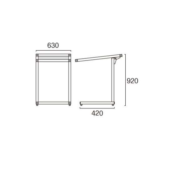 フロアバリウススタンドN型 アクリルタイプ A2横 FVANAC-A2Y【W630×D420×H920mm ポスタースタンド 屋外対応(ポスターには耐水加工必要) 常磐精工】 [2]