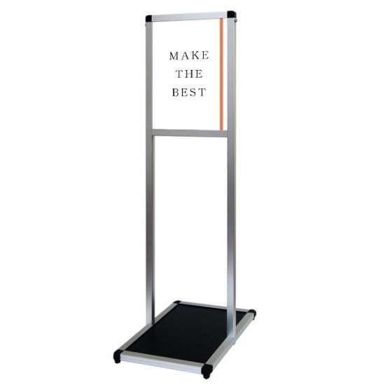 バリウスメッセージスタンド アクリルタイプ B4縦 VAMSAC-B4T【W293×D460×H1210mm 片面 ポスタースタン..