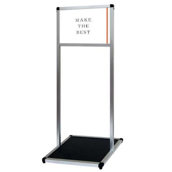 バリウスメッセージスタンド アクリルタイプ B4横 VAMSAC-B4Y【W400×D460×H1210mm 片面 ポスタースタン..