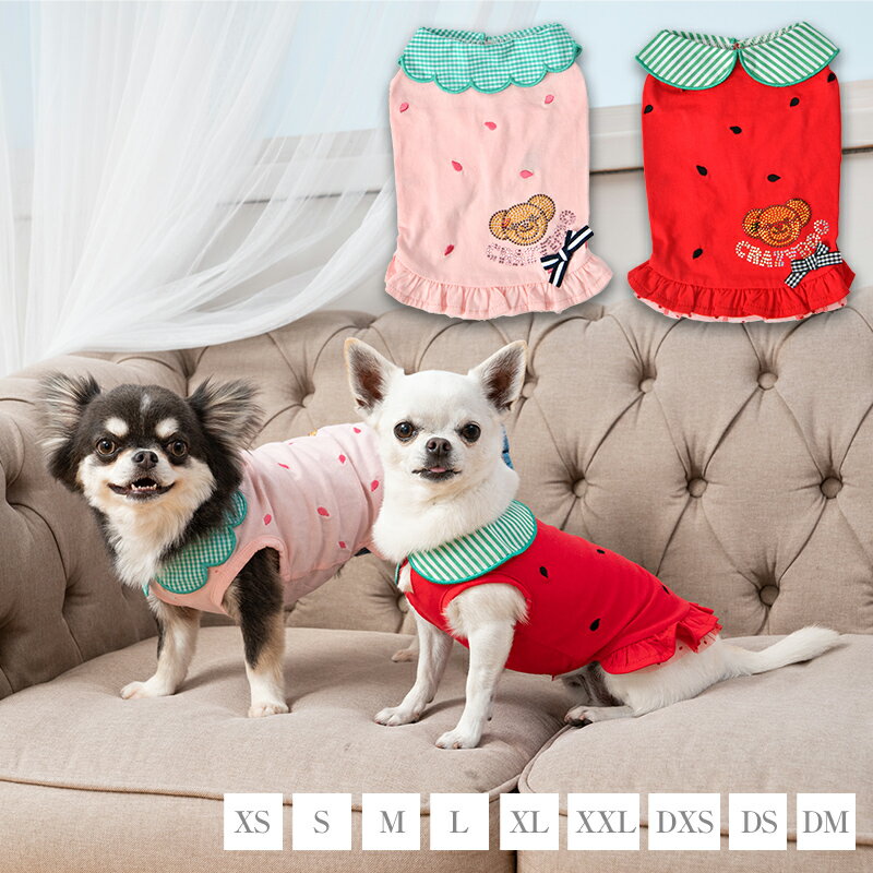 襟付きフルーツタンク XS/S/M/L/XL/XXL/DXS/DS/DM CRAZYBOO -クレイジーブー- 犬服 ドッグウェア CB24SS その1