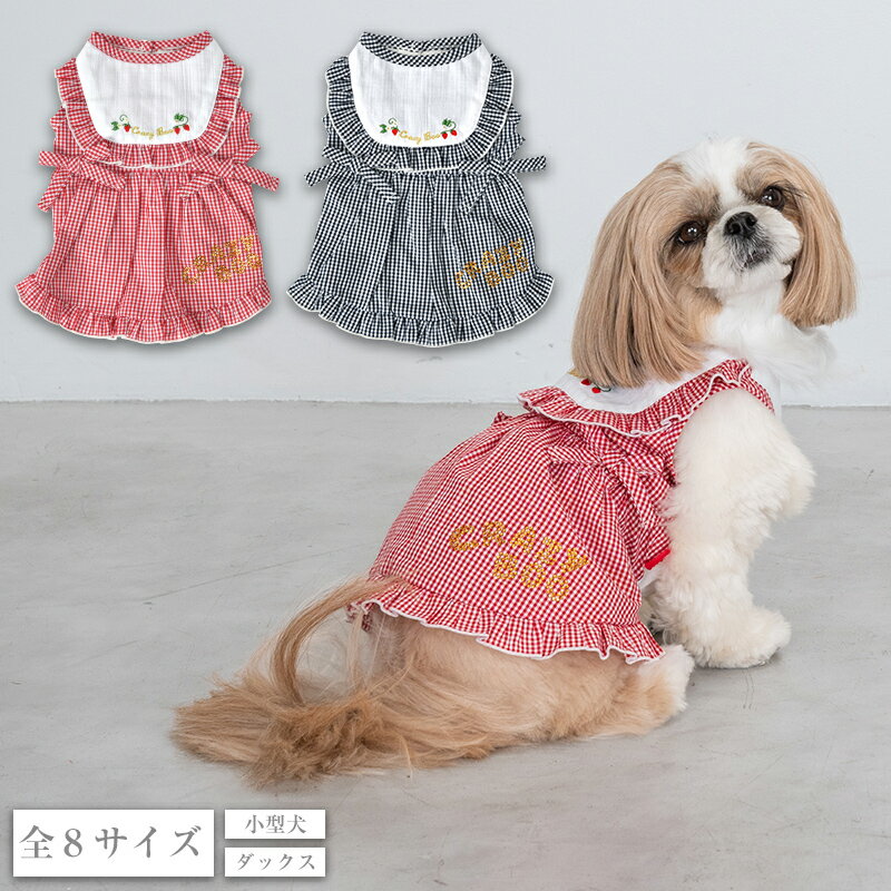 ストロベリーチェックワンピ XS/S/M/L/XL/DXS/DS/DM CRAZYBOO -クレイジ