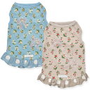 CRAZYBOO / クレイジーブー小花柄フリルタンクトップブルー / ブラウンXS / S / M / L / XL / XXL / DS / DM / DLサイズブルー / ブラウン犬服 / 犬の服 / ドッグウェア