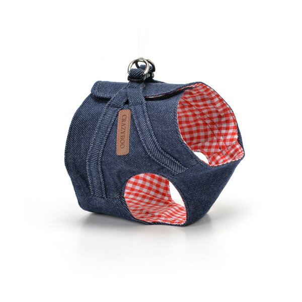 CRAZYBOO / クレイジーブーギンガムチェック ハーネスXS / S / M / Lサイズ犬服 / 犬の服 / ドッグウェア 名入れ対象商品