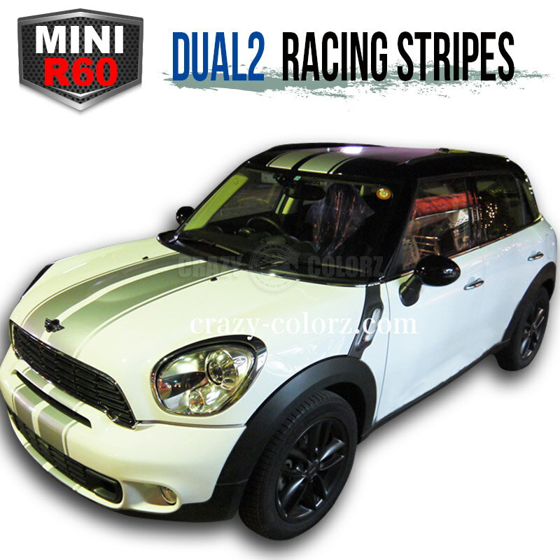 BMW MINI クロスオーバー&カントリーマン レーシングストライプ crossover&countryman R60 racing stripe デカール ステッカーカスタム オート パーツ ドレスアップ DIY custom auto parts