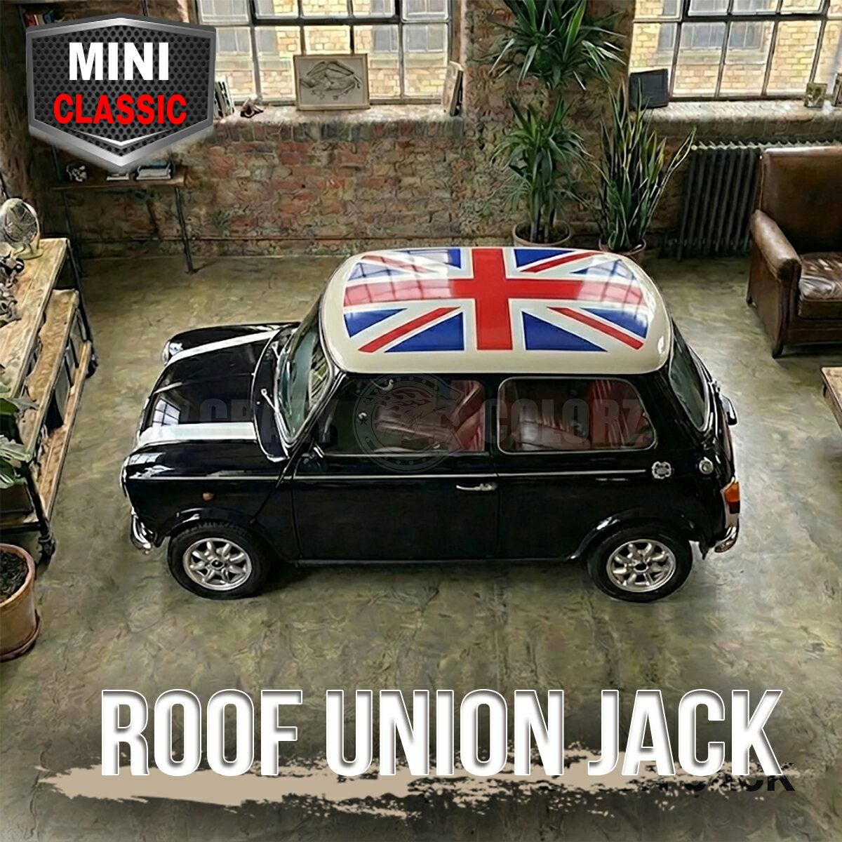 【Classic Rover MINI専用】ローバーミニ ヘリテージ・ルーフユニオンジャック cooper clubman engine hood stripe デカール ステッカー オート カスタム パーツ ドレスアップ DIY parts custom