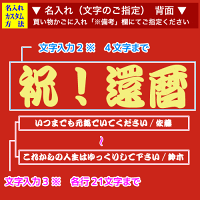 背面デザインのアップ
