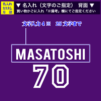背面デザインのアップ