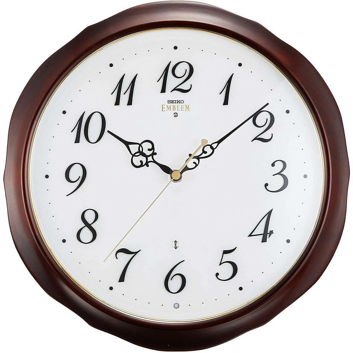 [SEIKO EMBLEM] セイコーエムブレム 掛時計 HS554B < 気品を感じさせる小ぶりなデザイン優しい木枠の色調が空間を彩る 濃茶木地 電波 アナログ > [2]