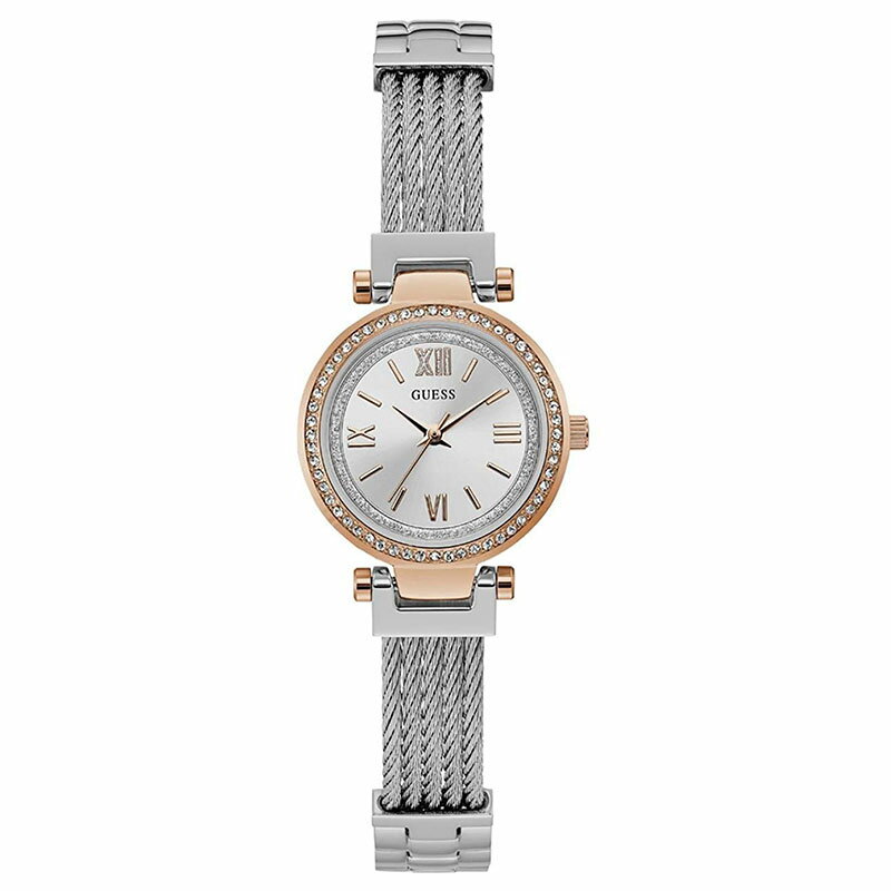 RADO - [GUESS] ゲス 腕時計 W1009L4 ＜ レディース 27mm ローズゴールド シルバー ＞