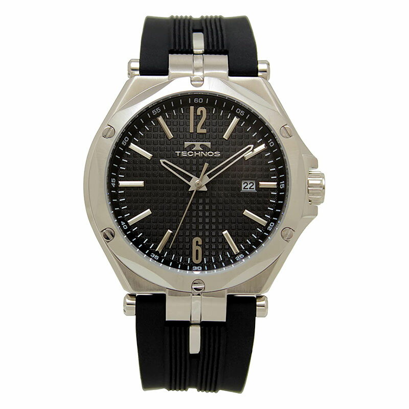 [TECHNOS] テクノス 腕時計 T8B66SB ＜ デイト 10気圧防水 メンズ ブラック ＞
