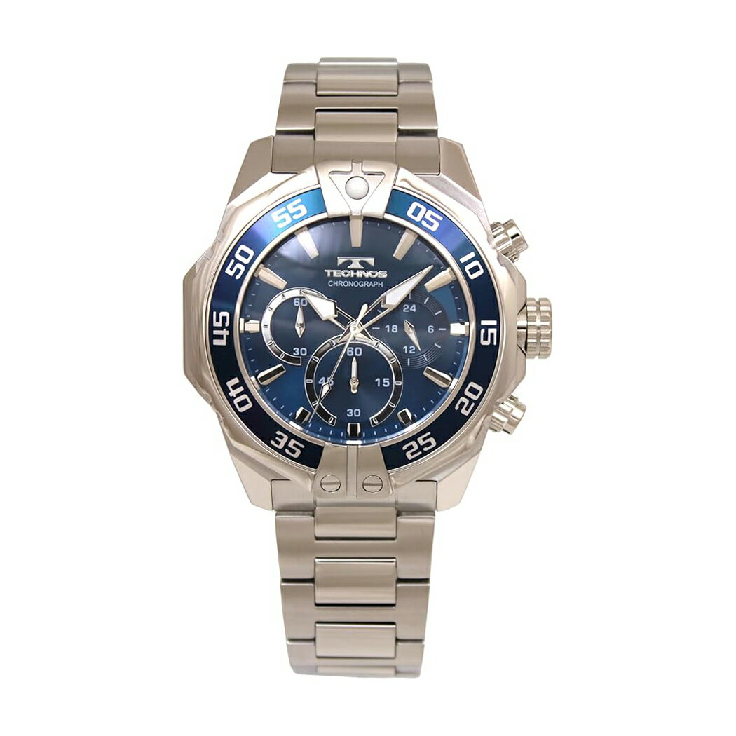SWATCH - [TECHNOS] テクノス 腕時計 T6C40SN ＜ メンズ シルバー ブルー クロノグラフ 5気圧防水 ＞