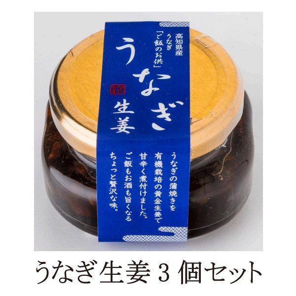 うなぎ生姜 高知 四万十 うなぎ生姜 80g×3個セット TVで紹介 敬老の日 2021 プレゼント ご飯の供 瓶詰 高知県産 丑の日 うなぎ 国産 鰻 化粧箱入り 送料無料 海鮮グルメ お取り寄せ 人気 贈り物 お祝い 内祝い お返し お礼 出産