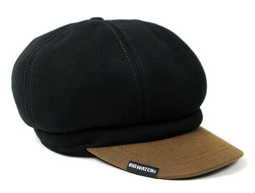 大きいサイズ メンズ 帽子 キャスケット スウェット BIGWATCH ブラック/ブラウン ビッグワッチ つば付帽子 CAS-33 2020 UVケア