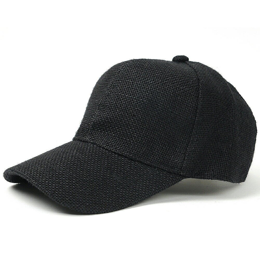 ヘンプ 帽子（メンズ） 大きいサイズ メンズ 帽子 6パネル ヘンプキャップ BIGWATCH ビッグワッチ正規品 黒 ブラック CP-55 春 夏 秋 UVケア