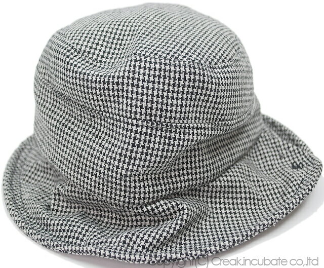 大きいサイズ メンズ 帽子 レディース ハット ツイード ビッグワッチ BIGWATCH グレー 千鳥格子 ハウンドトゥース ドッグトゥース グレンチェック WH-02 春 夏 秋 UVケア バケットハット