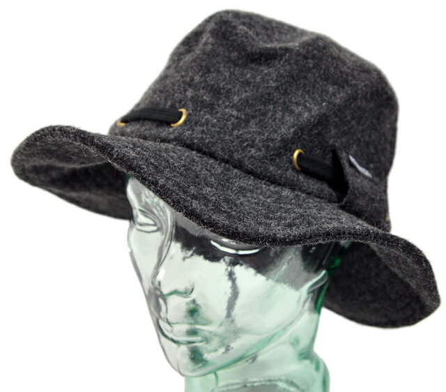 大きいサイズ メンズ 帽子 L XL フランネルハットBIGWATCH正規品 チャコールグレー ウール ビッグサイズ ビッグワッチ FHA-02 春 夏 秋 UVケア バケットハット