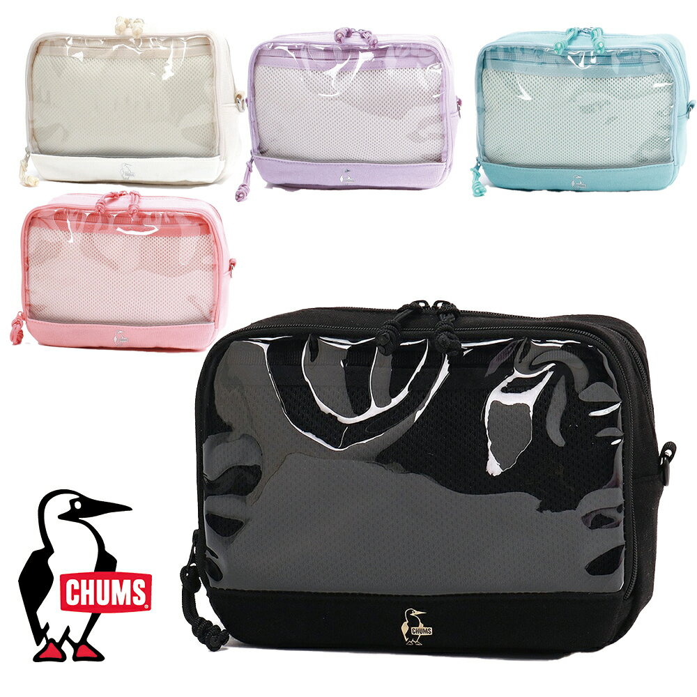 チャムス CHUMS正規品 クリアポケットポーチスウェット（ポーチ｜ケース）推しバッグ 推し活 クリア ch..