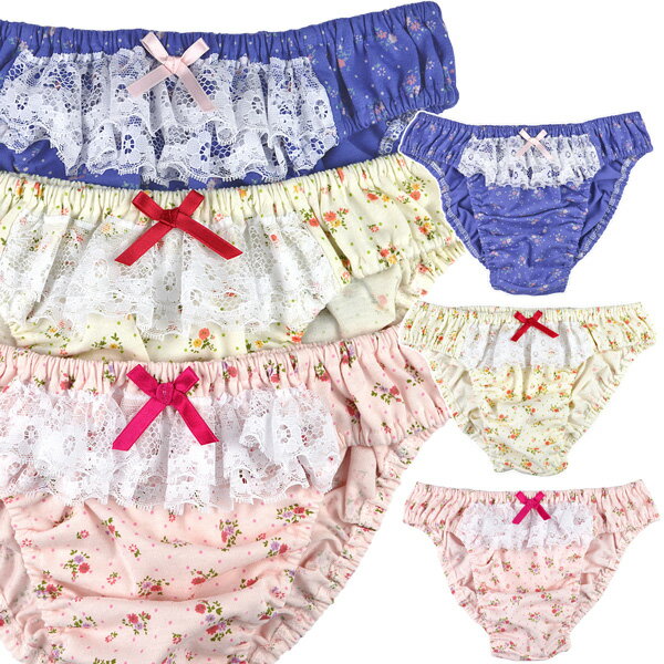 メンズ ビキニ ショーツ ドットファンシー小花 フロントレース インゴム CREAL 男...