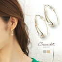 cream dot ピアス 【全品送料無料！×P最大45倍！】金属アレルギー ニッケルフリー ピアス フックピアス ドロップ ゴールド シルバー 透明 クリア ビーズ 上品 清楚 結婚式 お呼ばれ アクセサリー 春夏 アクリル 樹脂 デイリー カジュアル 大人 女性 プレゼント